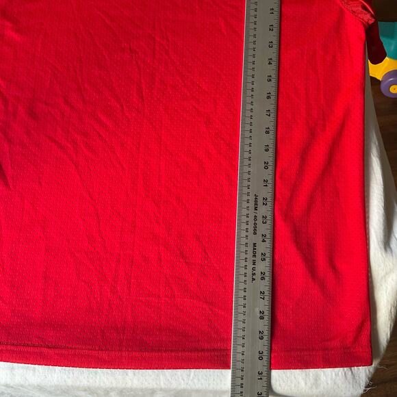 A4 Men’s Short Sleeve T-shirt size L, Solid Red - Picture 4 of 7